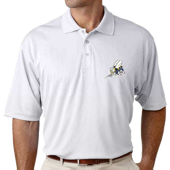 navy seabees performance polo shirt