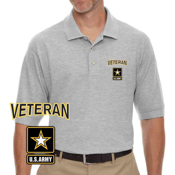 the officially licensed u s army veteran embroidered polo shirt