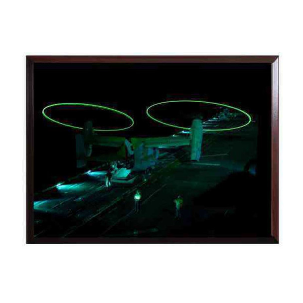 osprey helicopter taking off at night high definition framed photo