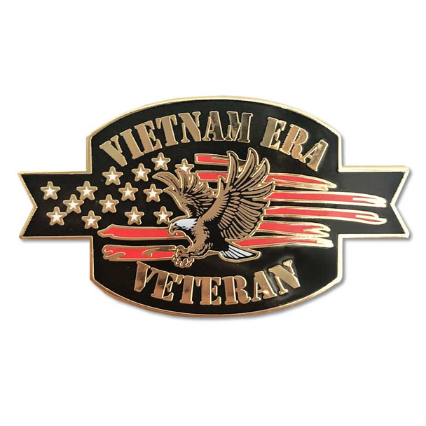 Vietnam Era Veteran Lapel Pin with Eagle and Flag Graphics