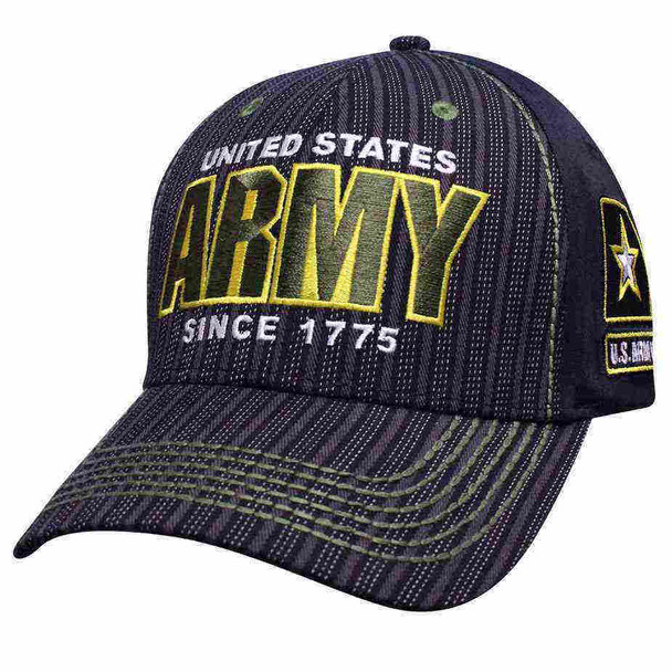 u s army double pin stripe cap
