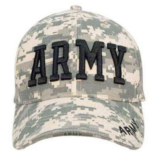 army embroidered digital camo low profile hat