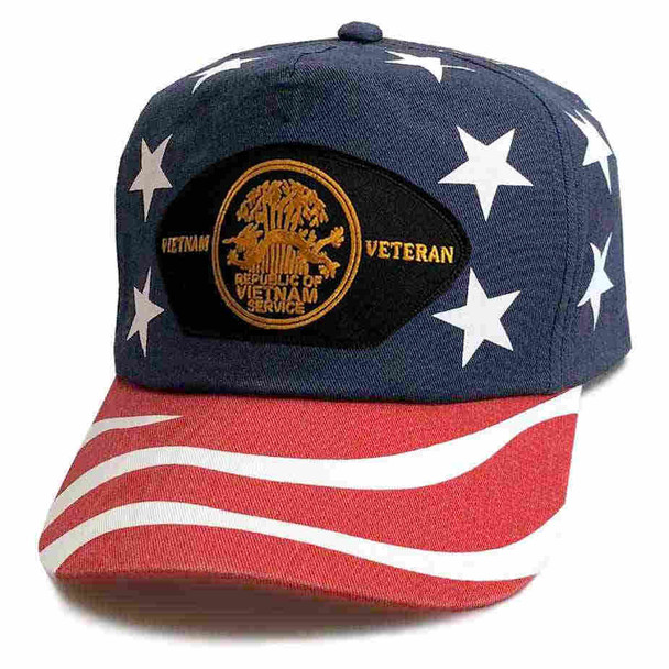 vietnam veteran hat service medal stars and stripes hat