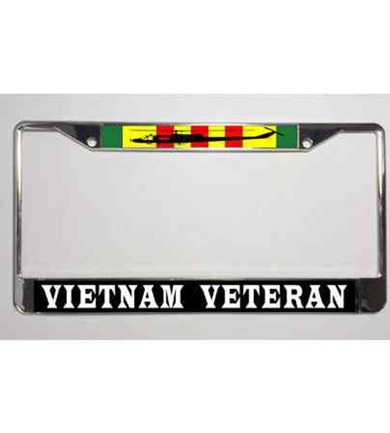 vietnam veteran ribbon huey license plate frame