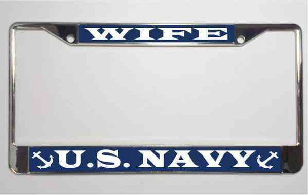 navy wife license plate frame
