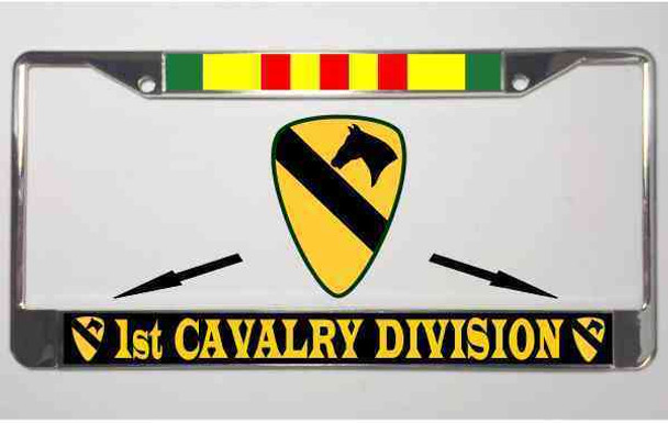 army 1st cavalry division vietnam ribbon license plate frame