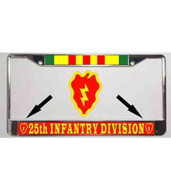 army 25th infantry division vietnam veteran license plate frame