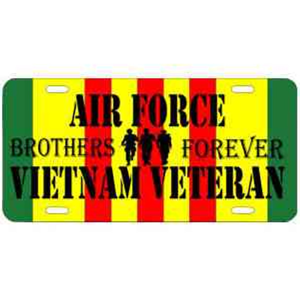 air force vietnam veteran brothers forever license plate