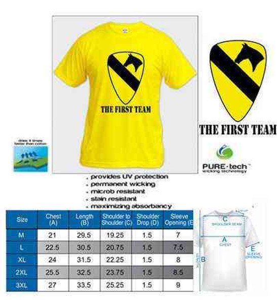 army 1st cavalry division first team tshirt