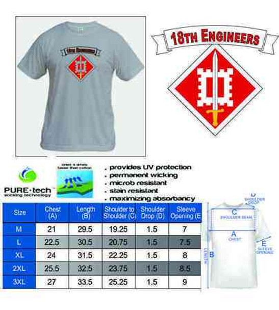 army 18th engineers performance tshirt
