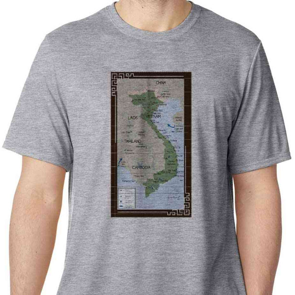 vietnam map bases performance tshirt