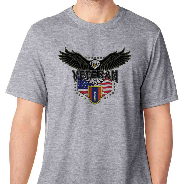 1st signal brigade w eagle basic grey tshirt