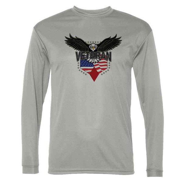 5th infantry division w eagle gray long sleeve shirt