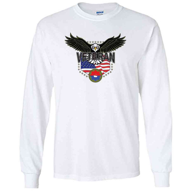 9th infantry division w eagle white long sleeve shirt