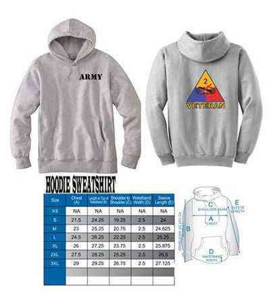 army 2nd armored division veteran hoodie sweatshirt