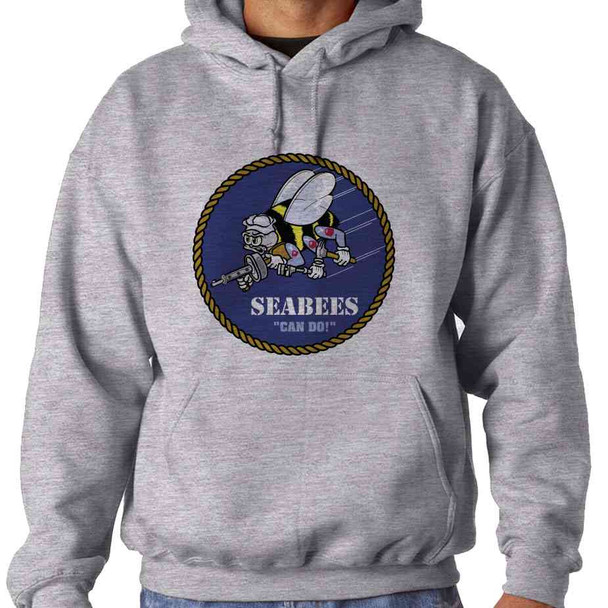 u s navy seabees hooded sweatshirt officially licensed