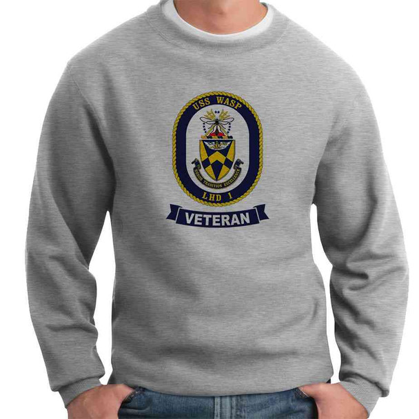 uss wasp veteran crewneck sweatshirt