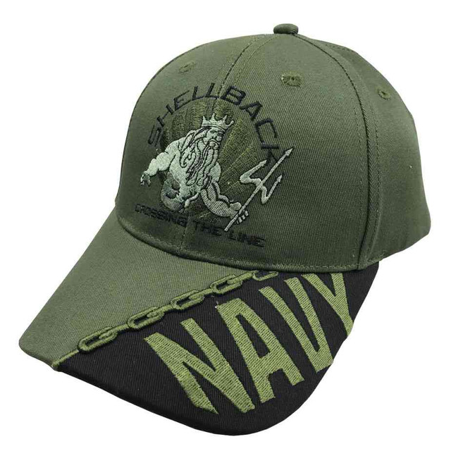 Navy Shellback Crossing the Line Vintage O.D. Hat