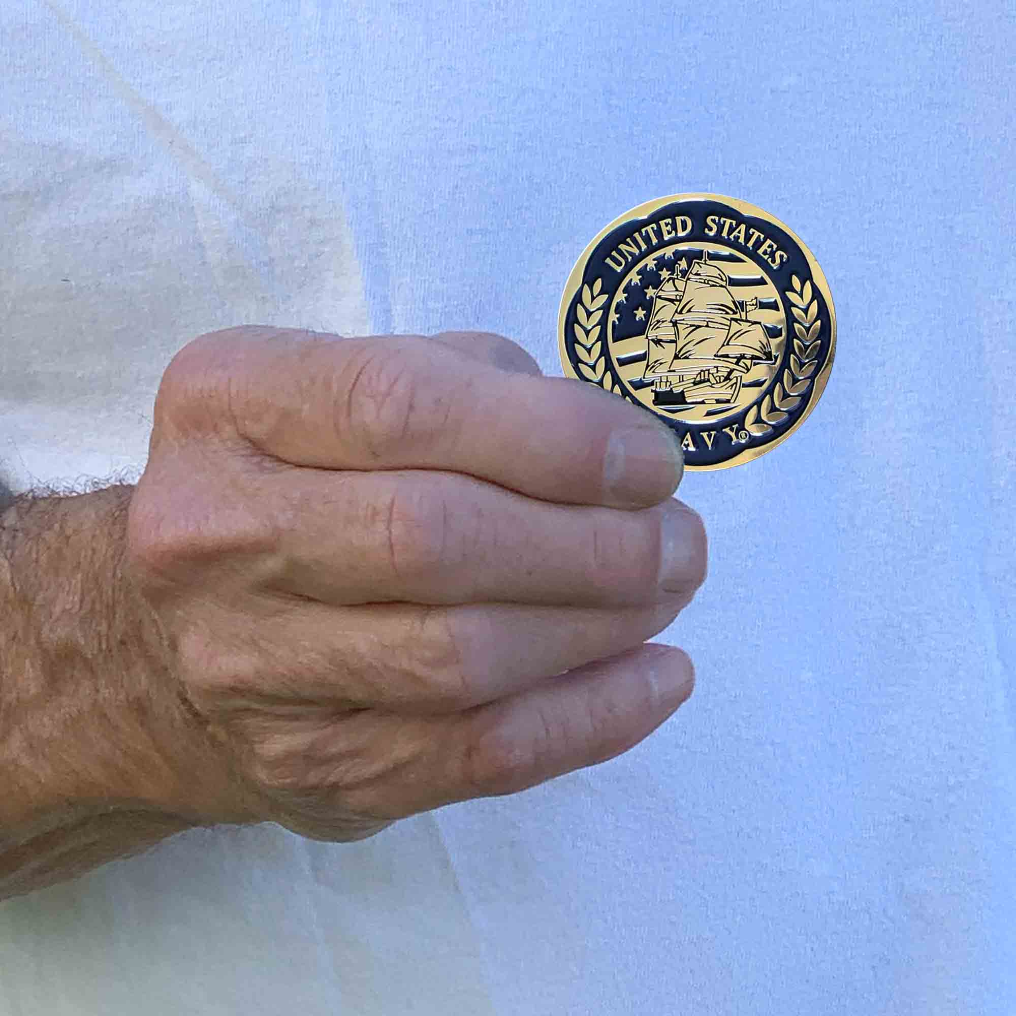 NAVYチャレンジコイン US Navy Challenge Coin with Anchor Graphic
