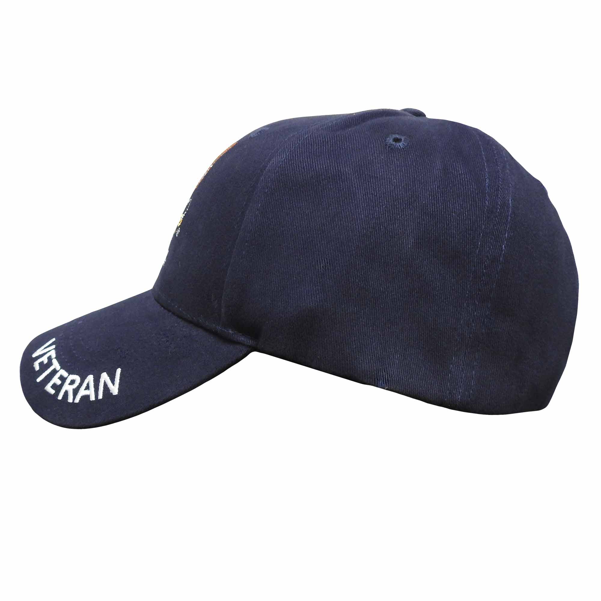 US Navy Veteran Hat with Embroidered Eagle and Anchor Emblem