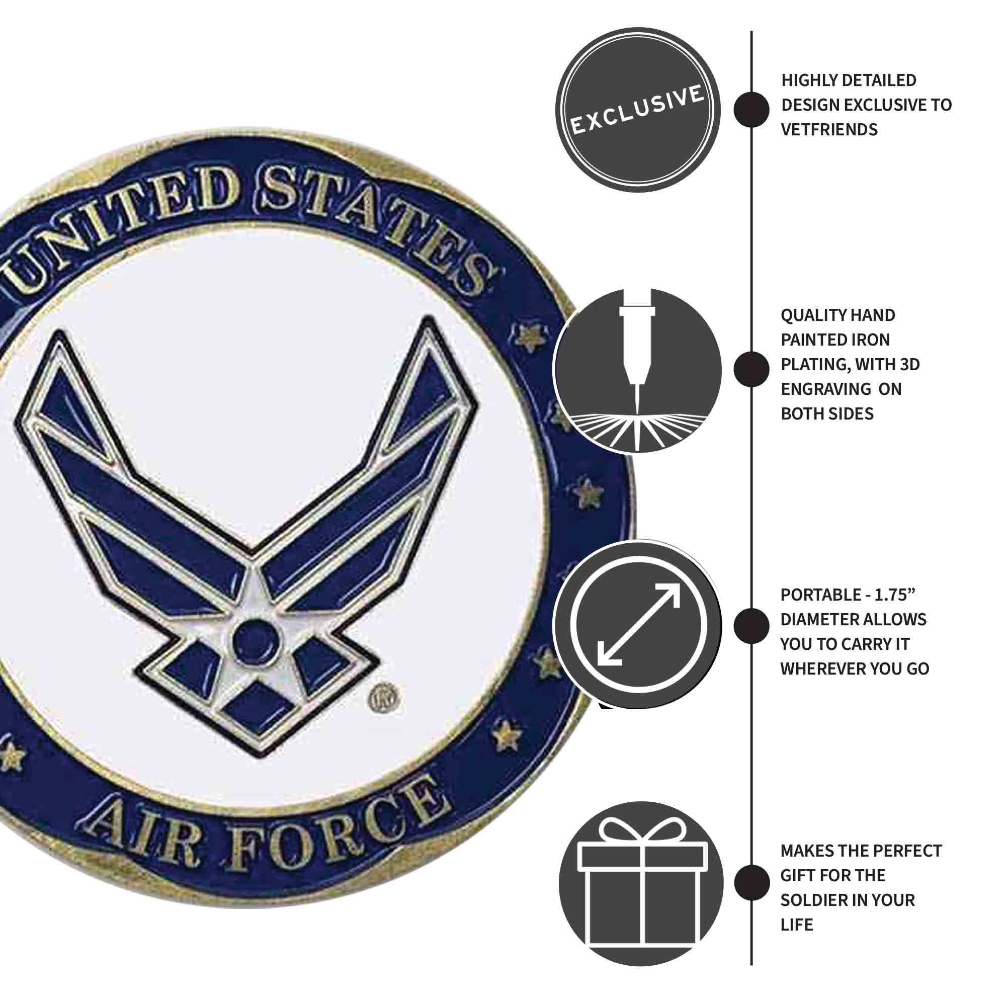 USAF Challenge Coin with Wings and Strategic Air Command