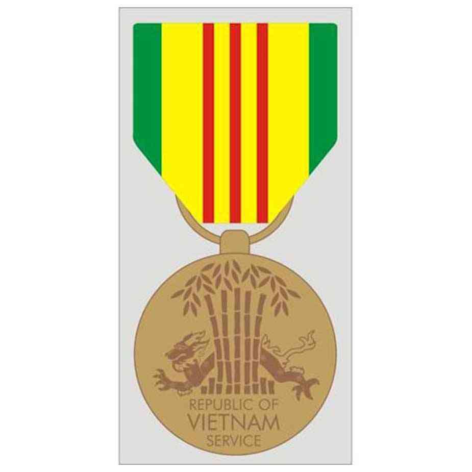 Vietnam Veteran Ribbon Decal - Military Veteran War Veteran Ribbon Decals