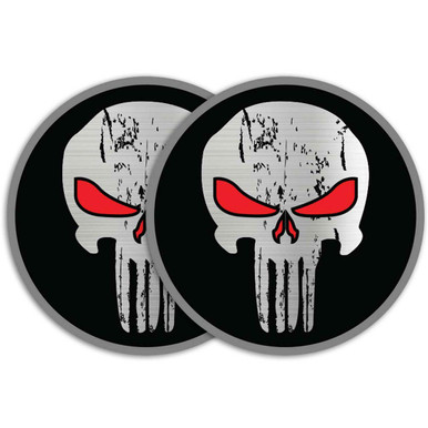 Punisher Sticker Decal Skull White