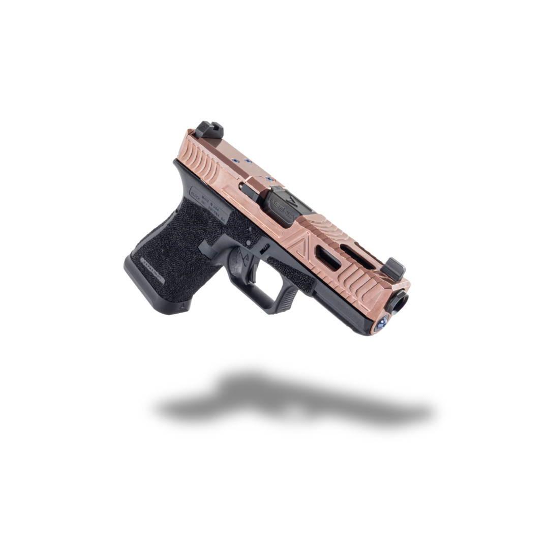 Agency Custom Glock 19 Gen 4 Cypher High Polish Rose Gold