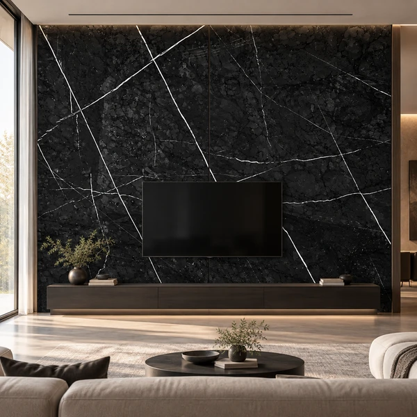 126x63 PIETRA GREY — PIE-126X63-SLAB-GREY-RMAT — installed scene