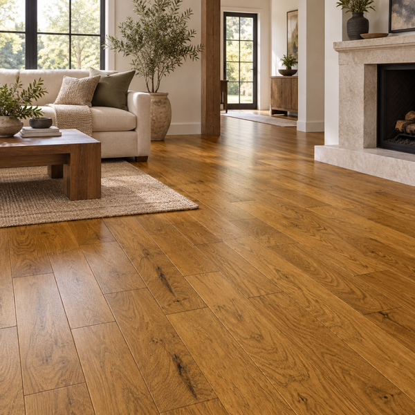 5" HICKORY ENGINEERED HARDWOOD FLOORING — STO-HICENG-5X1-HWD-LIGCHE-1-2 — installed scene