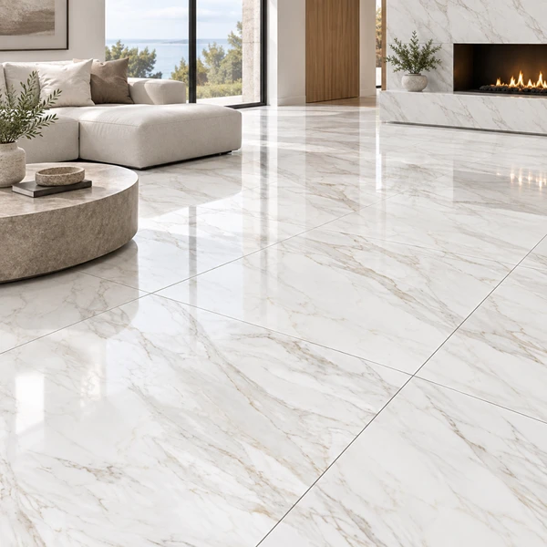 48x48 CALACUTTA BORGHINI — LIO-CALBOR-48X48-TIL-LUS — installed scene