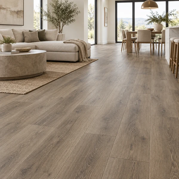 7x48 MAR SPC FLOORING (7mm/22mil) — MAR-7X4SPCFLO-7X48-SPC-PITOAK-7MM-22MIL — installed scene