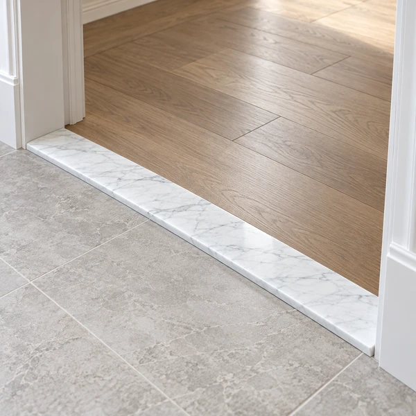 6" x 72" SUPER SADDLE — White — SUPSAD-6X72-SAD-WHITE-POL — installed scene
