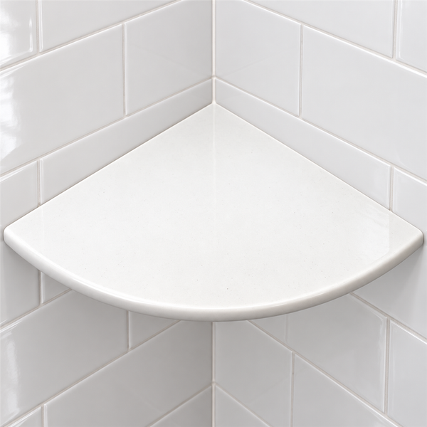 9" x 9" SUPER CORNER SHELF — White — USA-SUPCORSHE-9X9-SHELF-WHITE-POL — installed scene