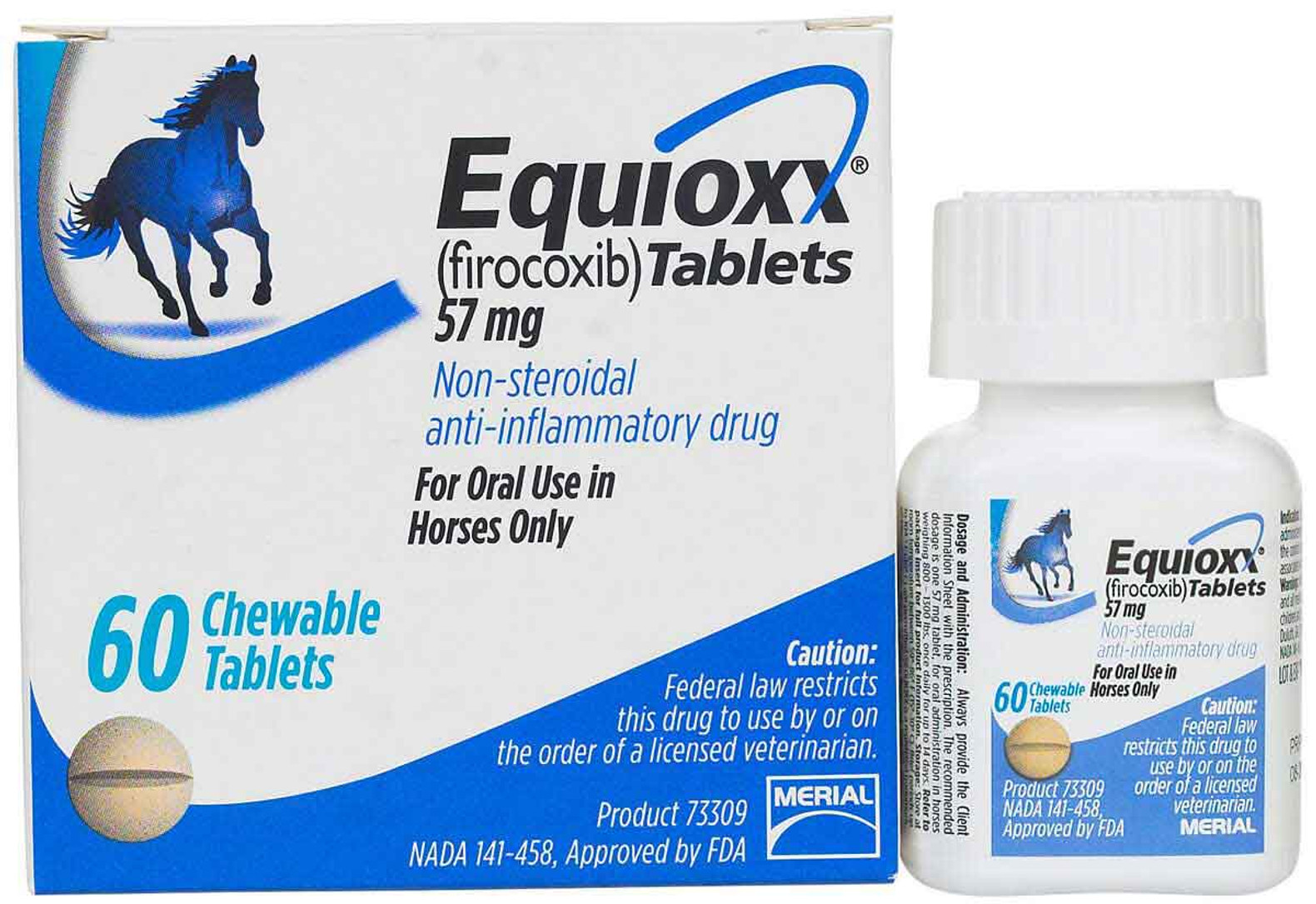 Equioxx For Horses 57 Mg 60 Ct Equine For Veterinarian Use 