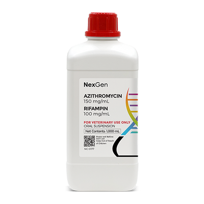 Azithromycin 150 mg/mL + Rifampin 100 mg/mL, Oral Suspension, 1000mL Azithromycin 150 mg/mL + Rifampin 100 mg/mL, Oral Suspension, 1000mL