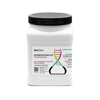Hydroxyzine HCl 500 mg/scoop, Oral Powder, 100 Scoops (5cc Scoop) Hydroxyzine HCl 500 mg/scoop, Oral Powder, 100 Scoops (5cc Scoop)