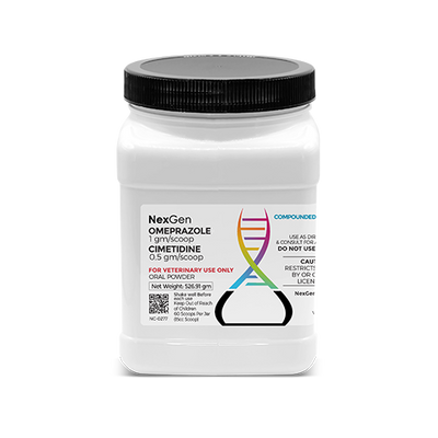 Omeprazole 1 gm/scoop + Cimetidine 500 mg/scoop, Oral Powder, 60 Scoops (9cc Scoop) Omeprazole 1 gm/scoop + Cimetidine 500 mg/scoop, Oral Powder, 60 Scoops (9cc Scoop)