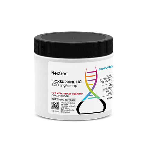 Isoxsuprine HCl 300 mg/scoop, Oral Powder, 60 Scoops (5cc Scoop) Isoxsuprine HCl 300 mg/scoop, Oral Powder, 60 Scoops (5cc Scoop)