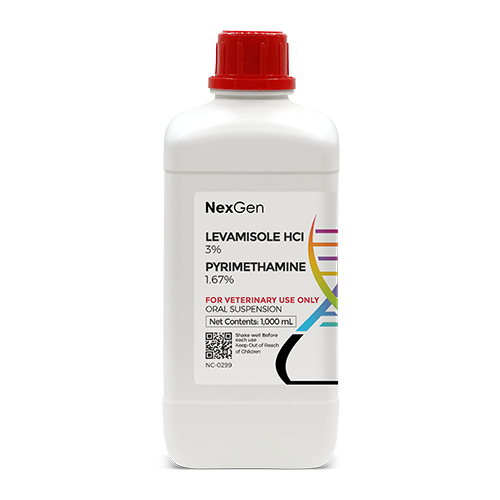Pyrimethamine 1.67% + Levamisole HCl 3%, Oral Suspension, 1000mL Pyrimethamine 1.67% + Levamisole HCl 3%, Oral Suspension, 1000mL