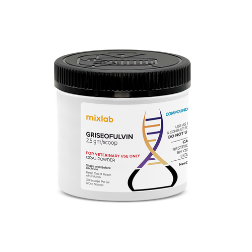 Griseofulvin 2.5 gm/scoop, Oral Powder, 30 Scoops (15cc Scoop) Griseofulvin 2.5 gm/scoop, Oral Powder, 30 Scoops (15cc Scoop)