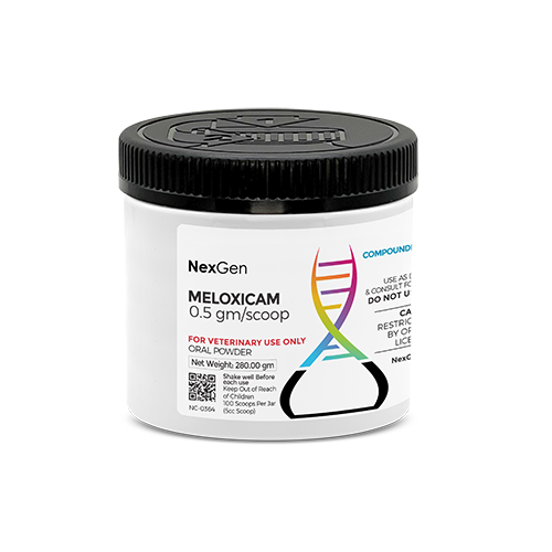 Meloxicam 0.5 gm/scoop, Oral Powder, 100 Scoops (5cc Scoop) Meloxicam 0.5 gm/scoop, Oral Powder, 100 Scoops (5cc Scoop)