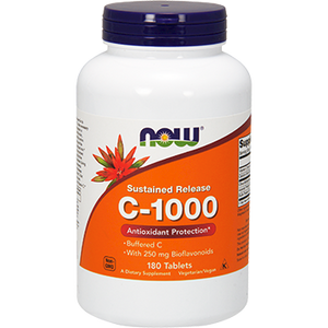 C-1000 (Buffered C) by Now Foods in a 180 tablet bottle