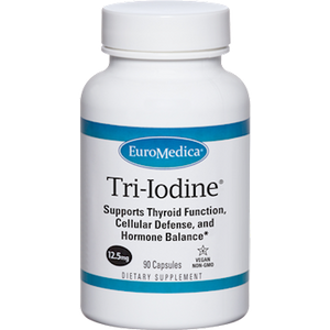 Tri-Iodine 12.5 mg by EuroMedica in a 90 capsule bottle