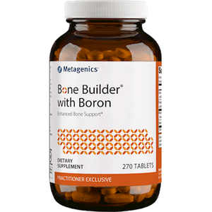 Bone Builder® with Boron by Metagenics in a 270 tablet bottle, to support bone density and strength
