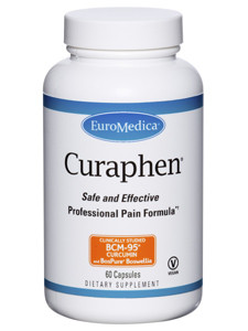Curaphen® by EuroMedica in a 60 capsule bottle, a professional pain formula