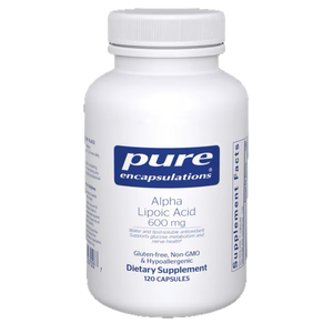 Alpha Lipoic Acid 600 mg by Pure Encapsulations in a 120 capsule bottle, to support metabolic processes