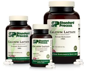Calcium Lactate by Standard Process in 90, 180, and 360 tablet bottles