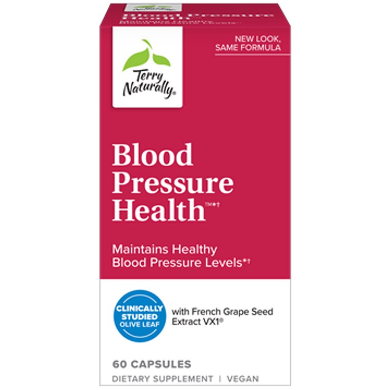 Blood Pressure Health™ by Terry Naturally in a 60 capsule bottle, to support healthy blood pressure levels