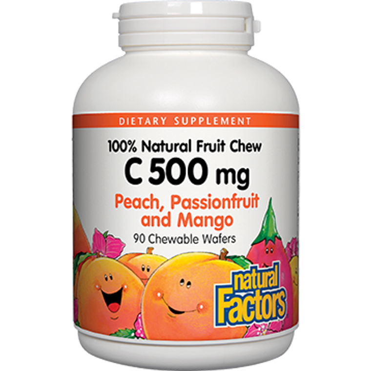 C 500mg Peach, Passionfruit, Mango, 90 chewable wafers